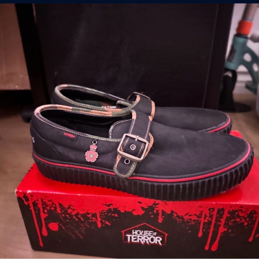 Vans Black and Red Men's Loafers Lost Boys edition
